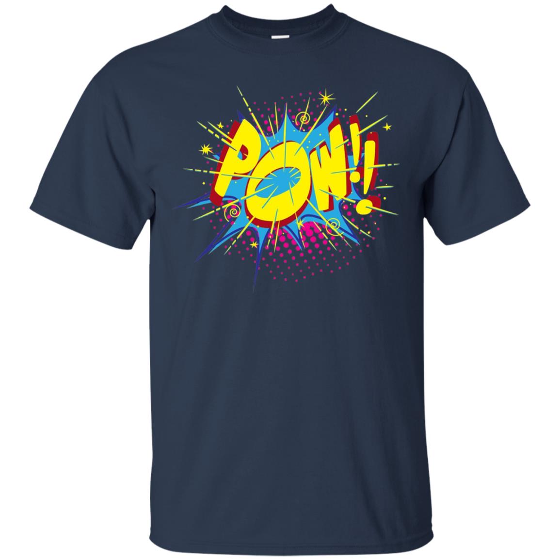 Pow Comic Sound Effect Shirt Navy
