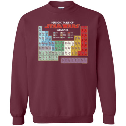 Film T-shirt Star Wars Periodic Table Of Elements Graphic Maroon