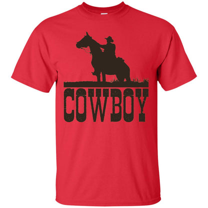 Horse Rider Western Cowboy T-shirt Red