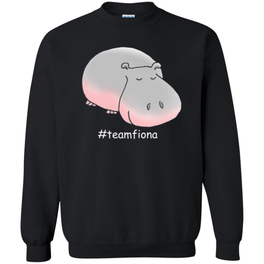 Hippo Lover T-shirt Hashtag Team Fiona Black