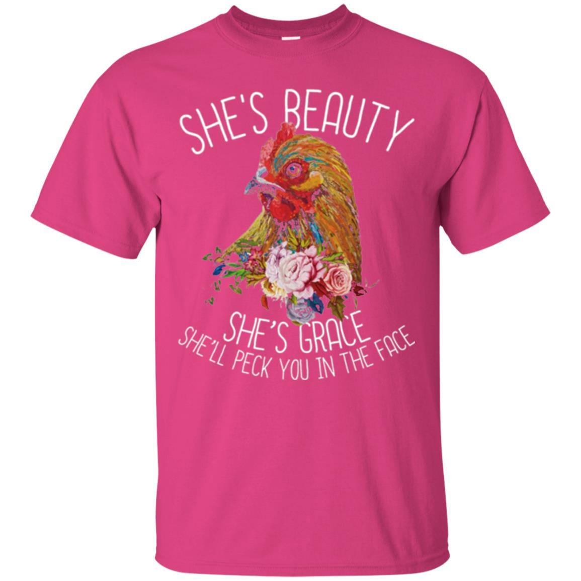 Chicken T-shirt She's Beauty She's Grace Heliconia
