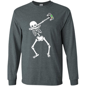 Gamer T-shirt Dabbing Skeleton