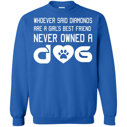 A Girl’s Best Friend Never Owned A Dog Best Dogs Shirt For Girls Royal