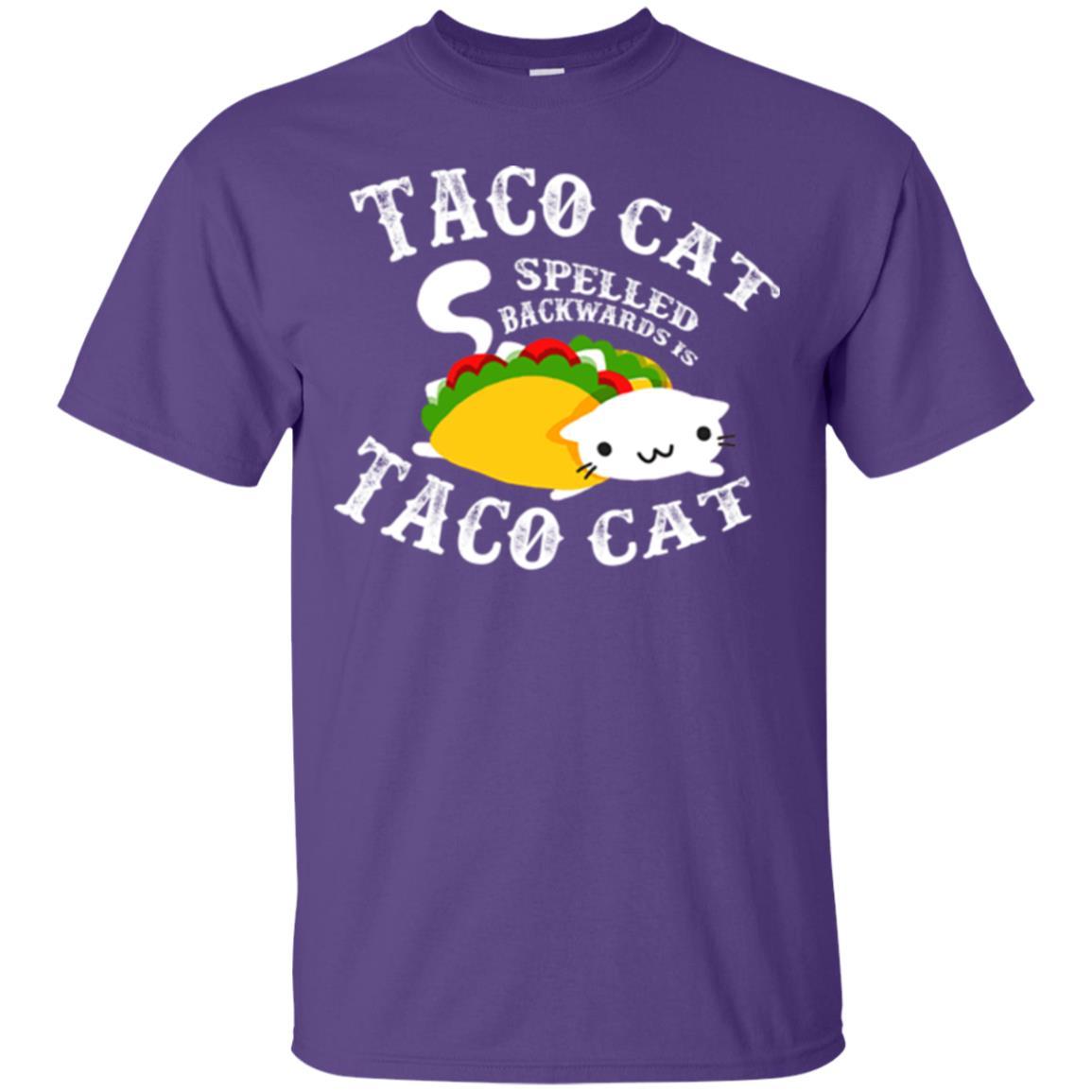 Taco Cat Spelled Backwards Is Taco Cat T-shirt Purple
