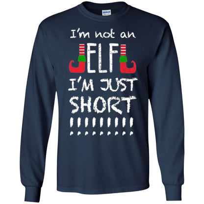 Christmas T-shirt I_m Not An Elf I_m Just Short Navy