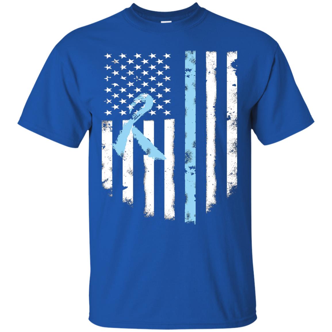 Ribbon American Flag Prostate Cancer Awareness Shirt Royal