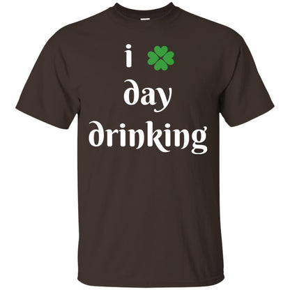 I Day Drinking Funny St Patricks Day T-shirt Dark Chocolate
