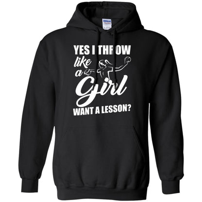 Softball T-shirt Yes I Throw Like A Girl Want A Lesson Black