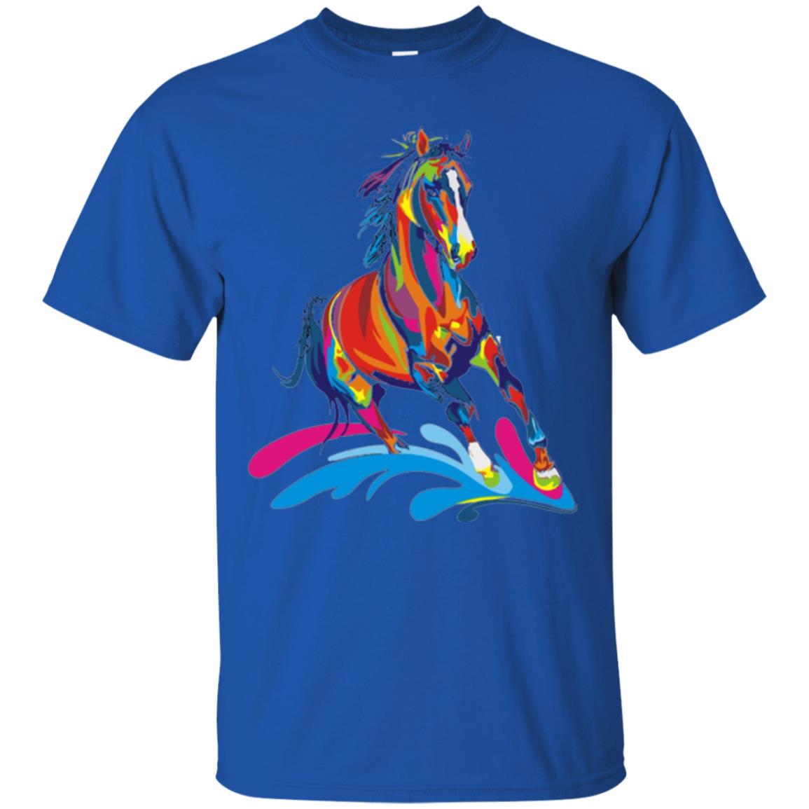 Horse Lovers T-shirts Colorful Horse Royal
