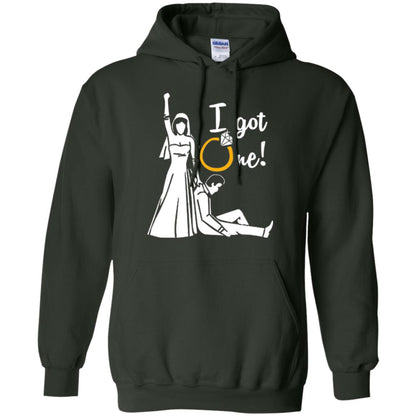 Just Married T-shirt I Got One - Funny Gift For Bride Forest Green