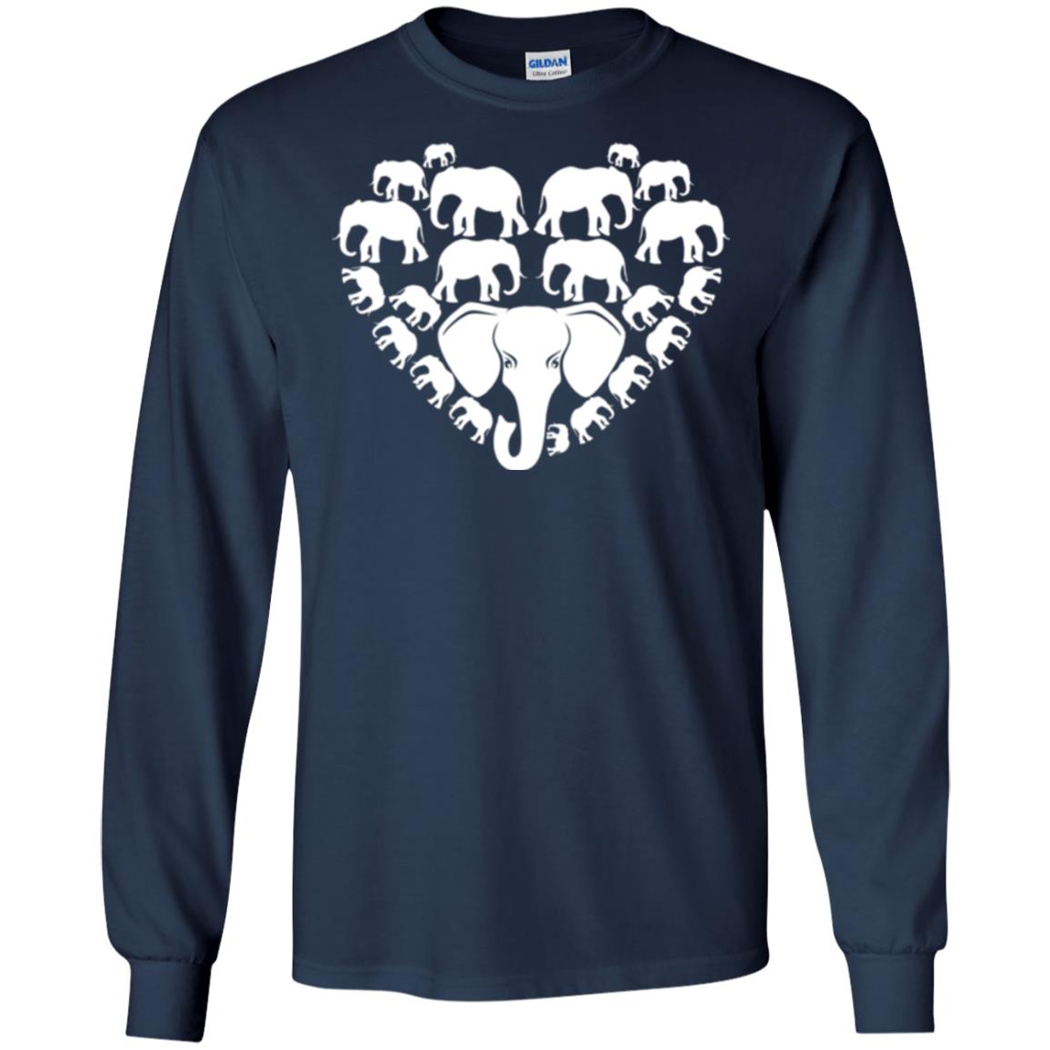 Elephant Lovers T-shirt Special Elephant Heart Navy