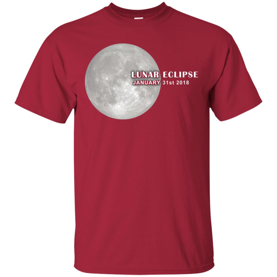 Eclipse January 31st 2018 Total Lunar Eclipse Shirts Cardinal
