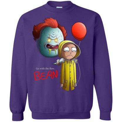 Go With The Flow It And Bean Horror Movie Shirt Purple