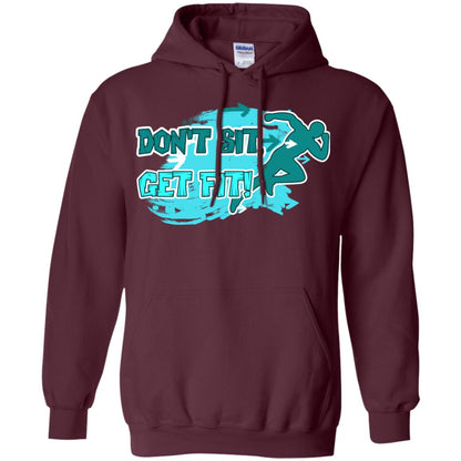 Dont Sit Get Fit Runner Shirt Maroon