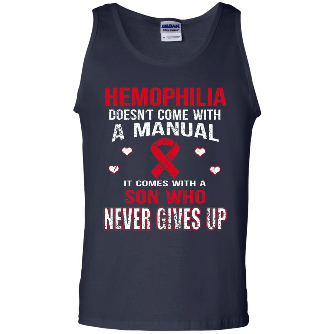 Hemophilla Shirt Comes With Son Who Never Gives Up Navy