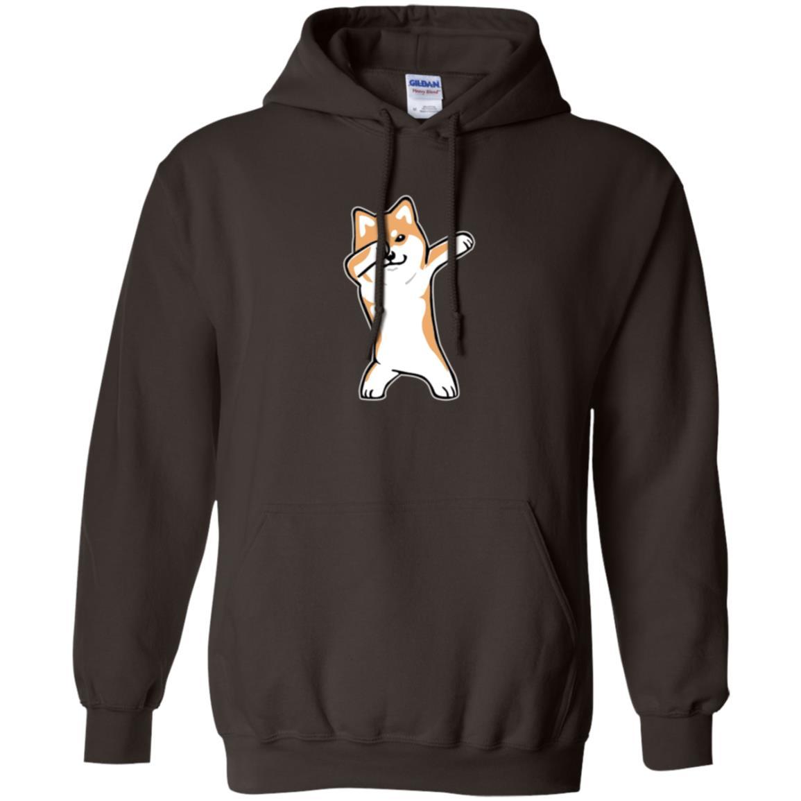 Dog Lover T-shirt Dabbing Shiba Inu Doge Dark Chocolate