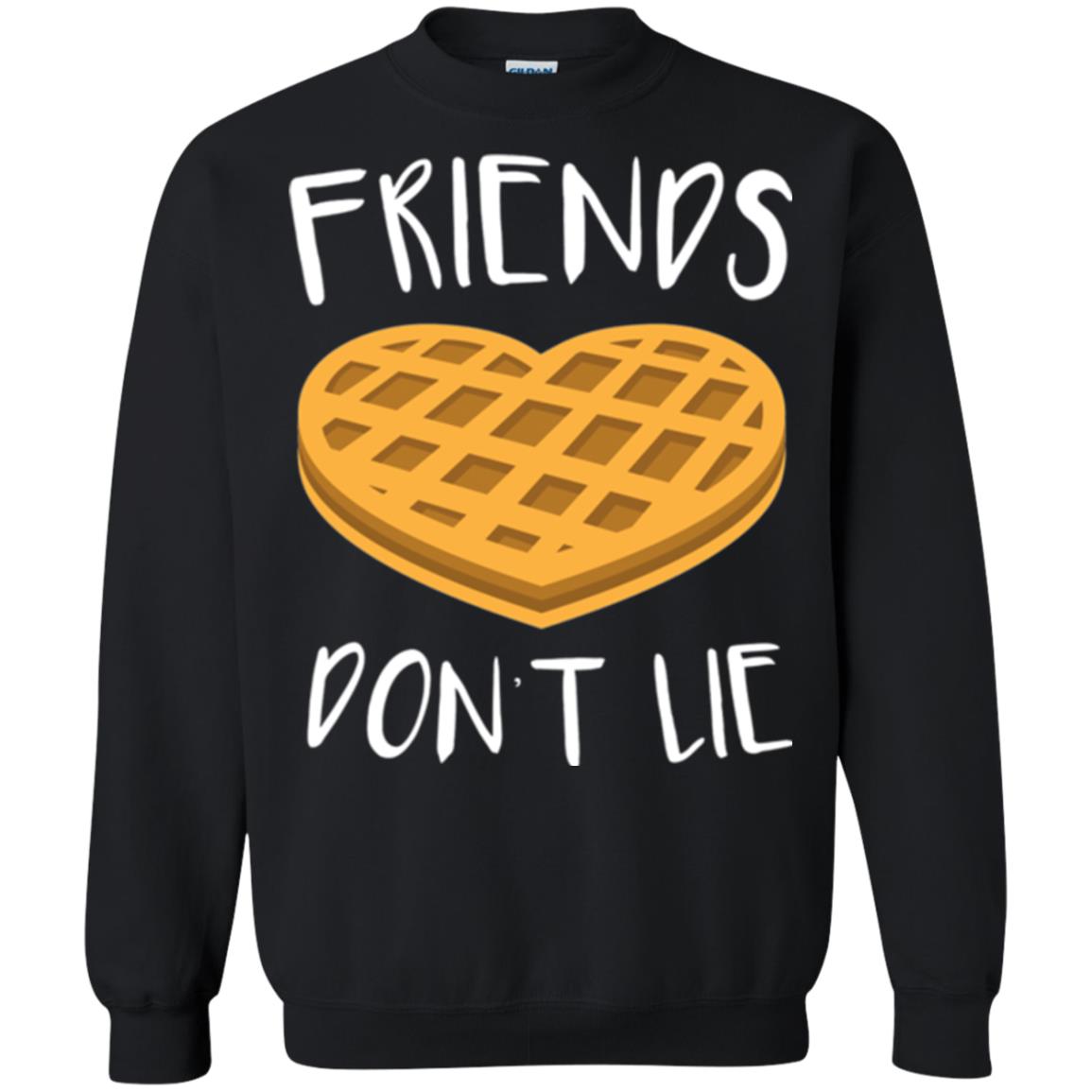 Funny Waffle T-shirt Friends Don_t Lie Black
