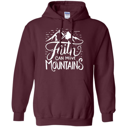 Faith Can Move Mountains Christian Gift Shirt Maroon