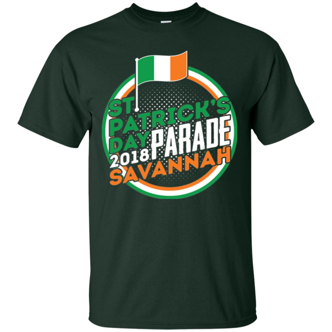 Parade Savannah 2018 Ireland Flag St. Patrick_s Day T-shirt Forest