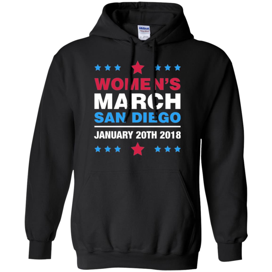 Women's March San Diego January 20th 2018 Protest Women's Right T-shirt Black