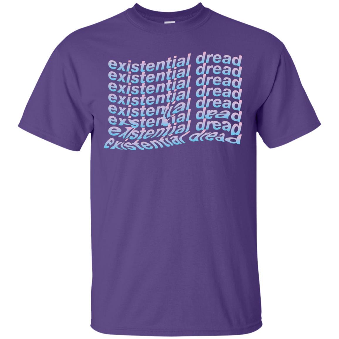 Existential Dread Waves Melting Distortion Aesthetic T-shirt Purple