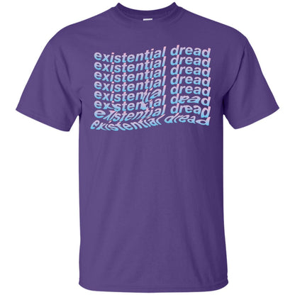 Existential Dread Waves Melting Distortion Aesthetic T-shirt Purple