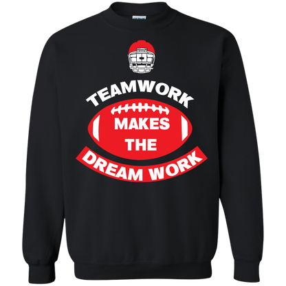 Football T-shirt TeamWork Makes The Dreamwork Black