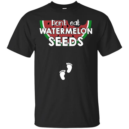 Don_t Eat Watermelon Seeds Pregnancy Announcement Shirt Black