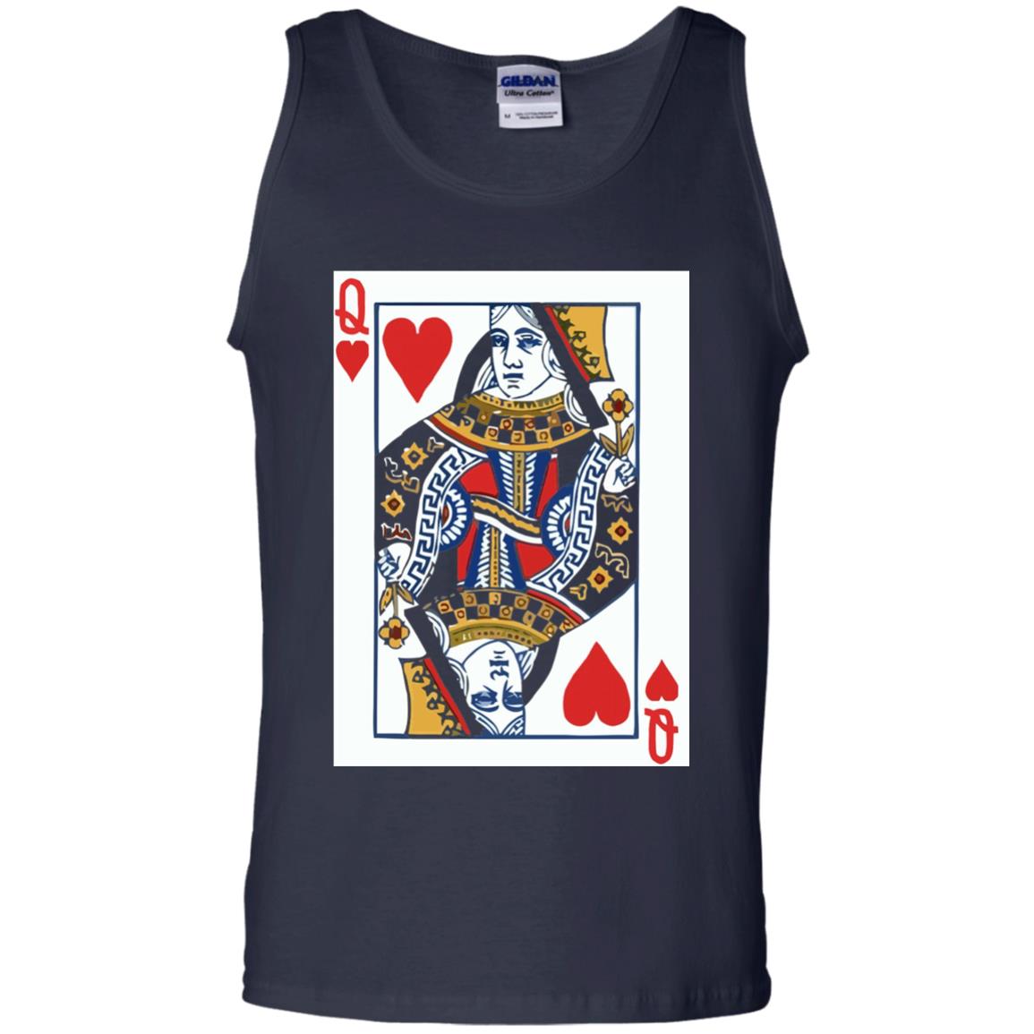 Valentines Day T-shirt Queen Of Hearts Cards Couple Navy