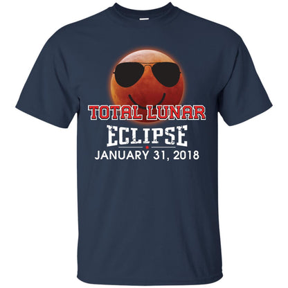 Blood Moon T-shirt Total Lunar Eclipse January 31. 2018 Navy