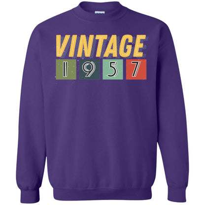 Vintage 1957 61th Birthday Gift Shirt For Mens Or Womens Purple