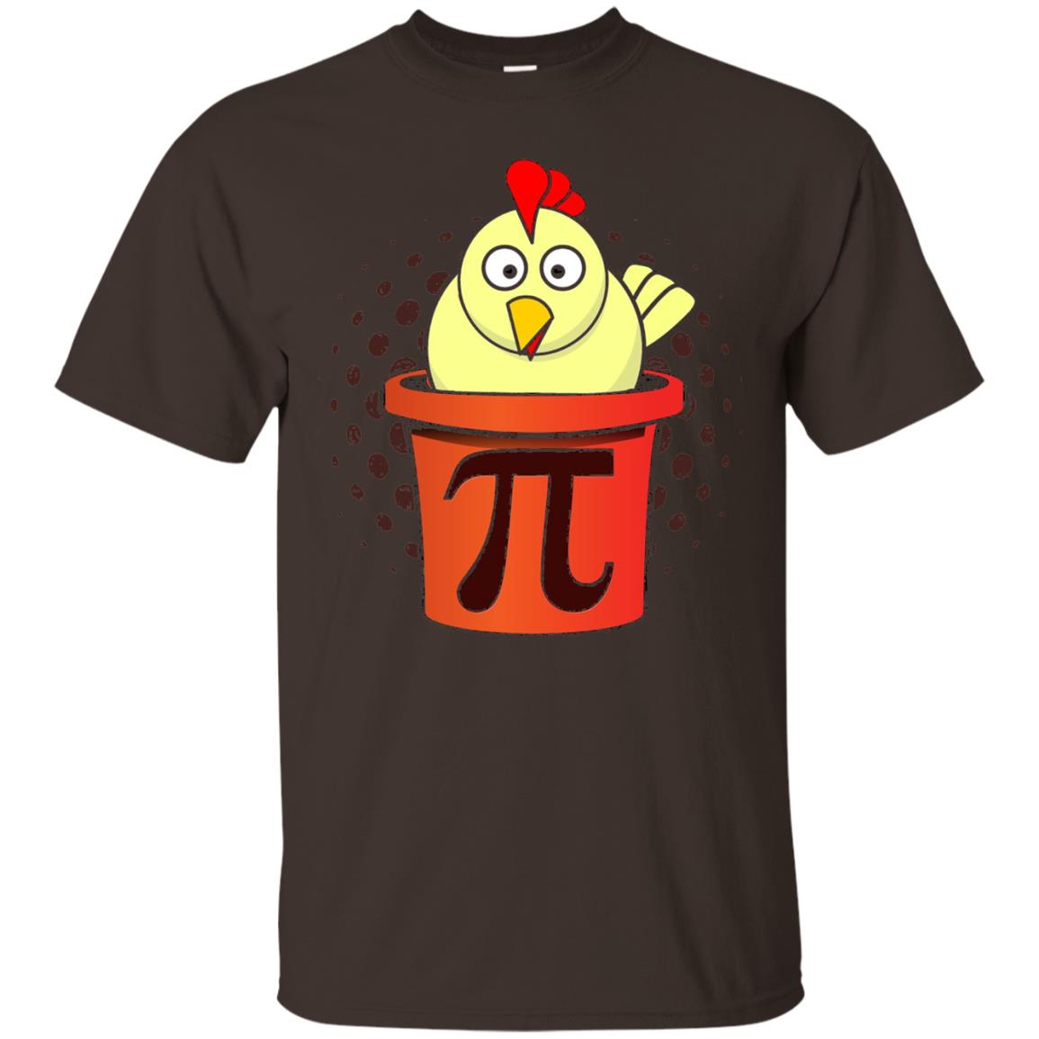 Chicken Pot Pi Funny Math T-shirt Dark Chocolate