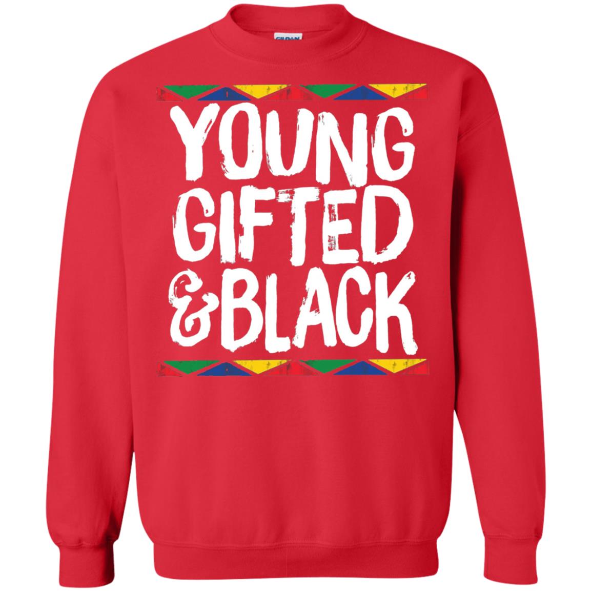 African Pride History Heritage T-shirt Young Gifted And Black Red