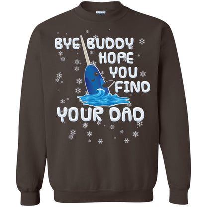 Funny Narwhal T-shirt Bye Buddy Hope You Find Your Day Dark Chocolate