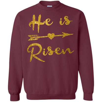 He Is Risen Christian T-shirt Maroon