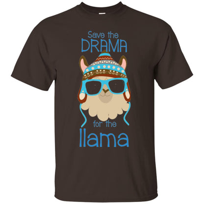 Llama Lovers T-shirt Save The Drama For The Llama Dark Chocolate