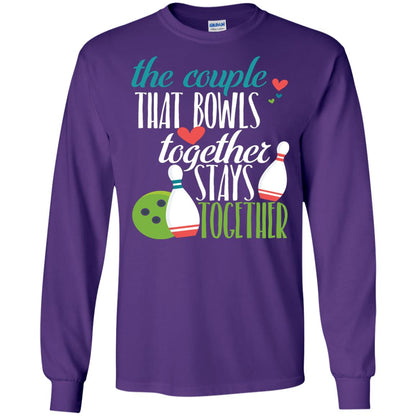 Bowler Shirt The Couple That Bowls Together Stay Together Purple
