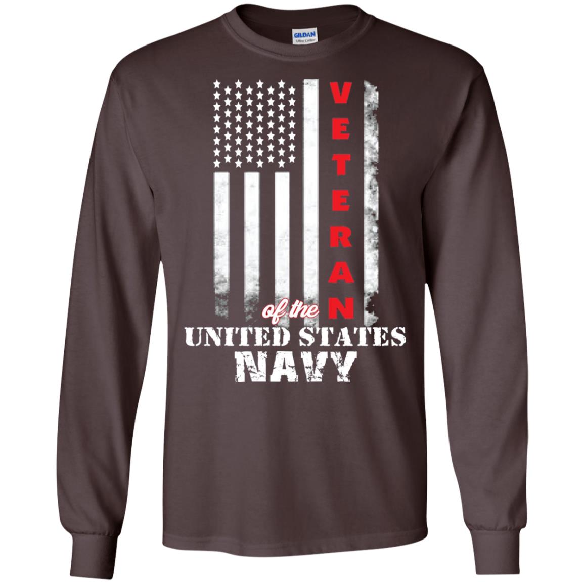 Armed Forces Us Navy Vintage Veteran T-shirt Dark Chocolate