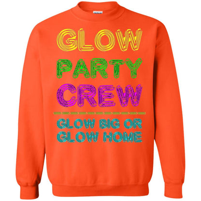 Funny Party T-shirt Glow Party Crew Orange