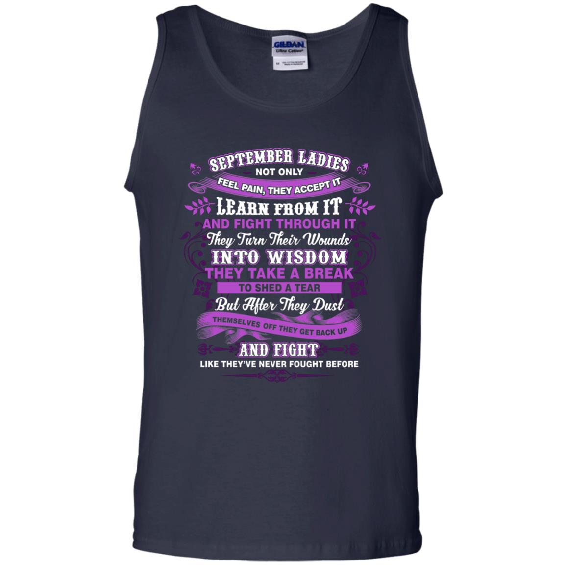 September Ladies Shirt Not Only Feel Pain They Accept It Learn From It They Turn Their Wounds Into Wisdom Navy