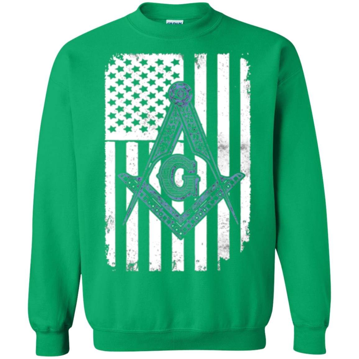Freemason Usa Flag Logo Freemasonry America T-shirt Irish Green