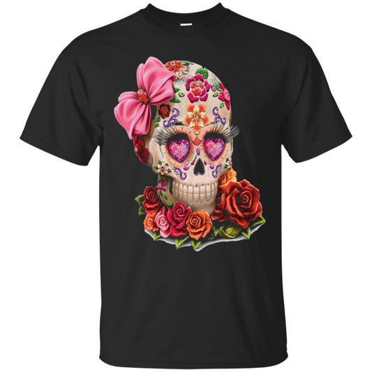 Cinco De Mayo Skull Women Flower Shirt Black
