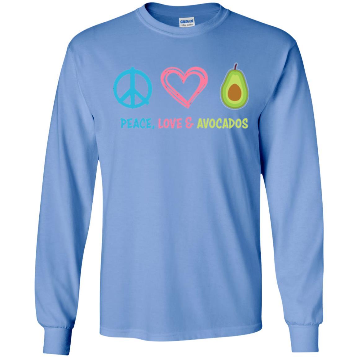 Peace Love And Avocados Carolina Blue