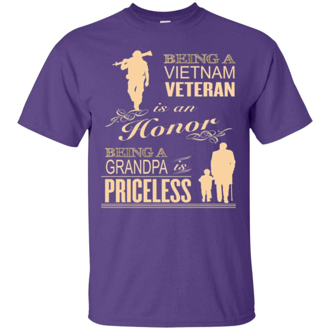 Veteran T-shirt Being A Vietnam Veteran Is An Honor Purple