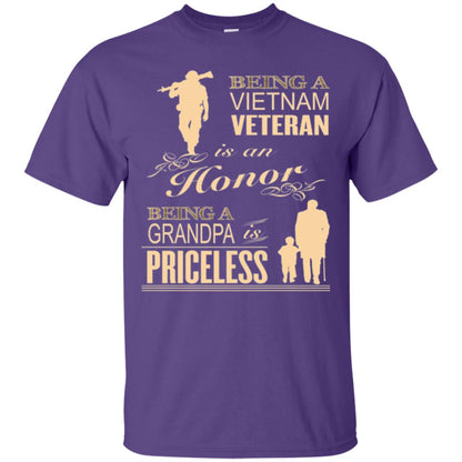 Veteran T-shirt Being A Vietnam Veteran Is An Honor Purple