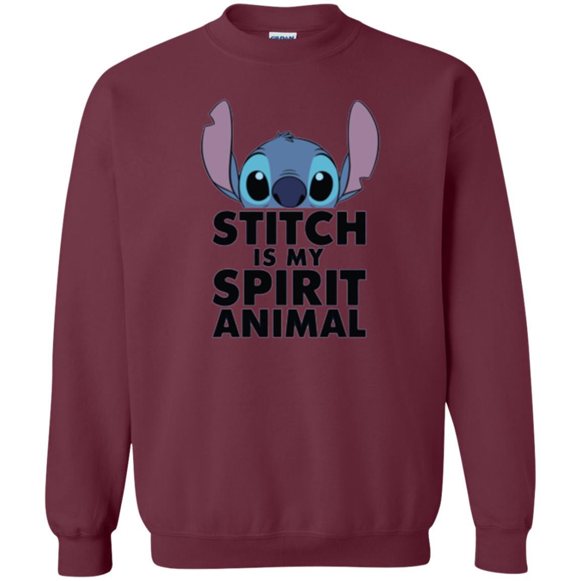 Disney Stitch Is My Spirit Animal T-shirt Maroon