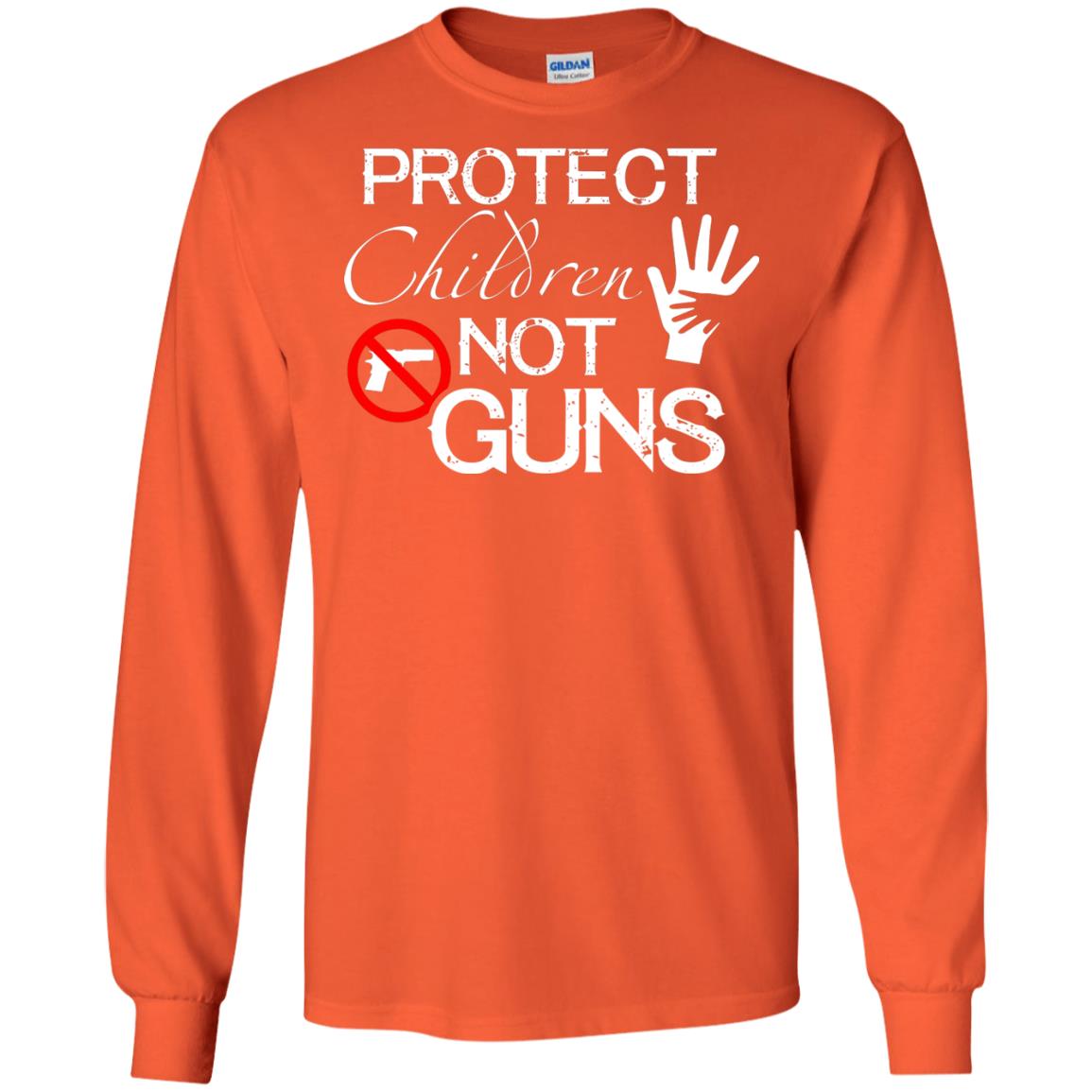 Anti Gun T-shirt Protect Children Not Gun Orange