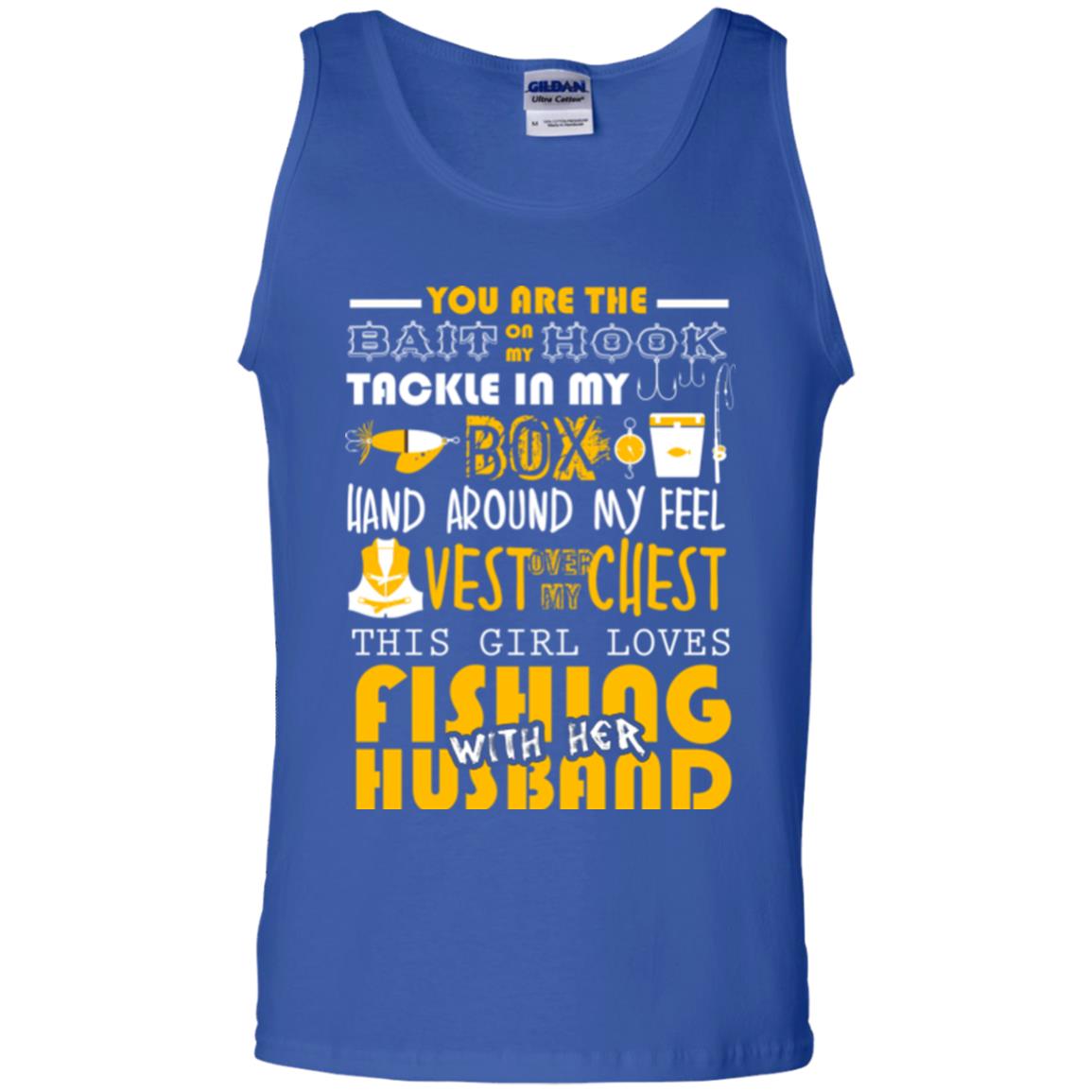 Fishing Lover T-shirt This Girl Loves Fishing With Her Husband Royal