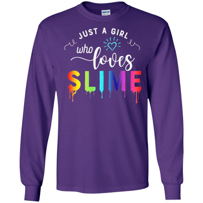 Slime Lover T-shirt Just A Girl Who Loves Slime Purple