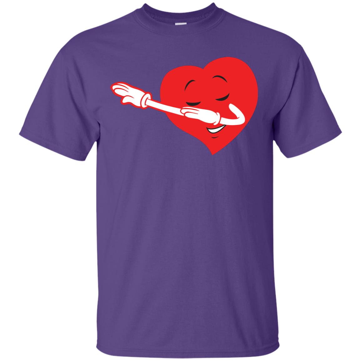 Valentine_s Day T-shirt Dabbing Heart Purple